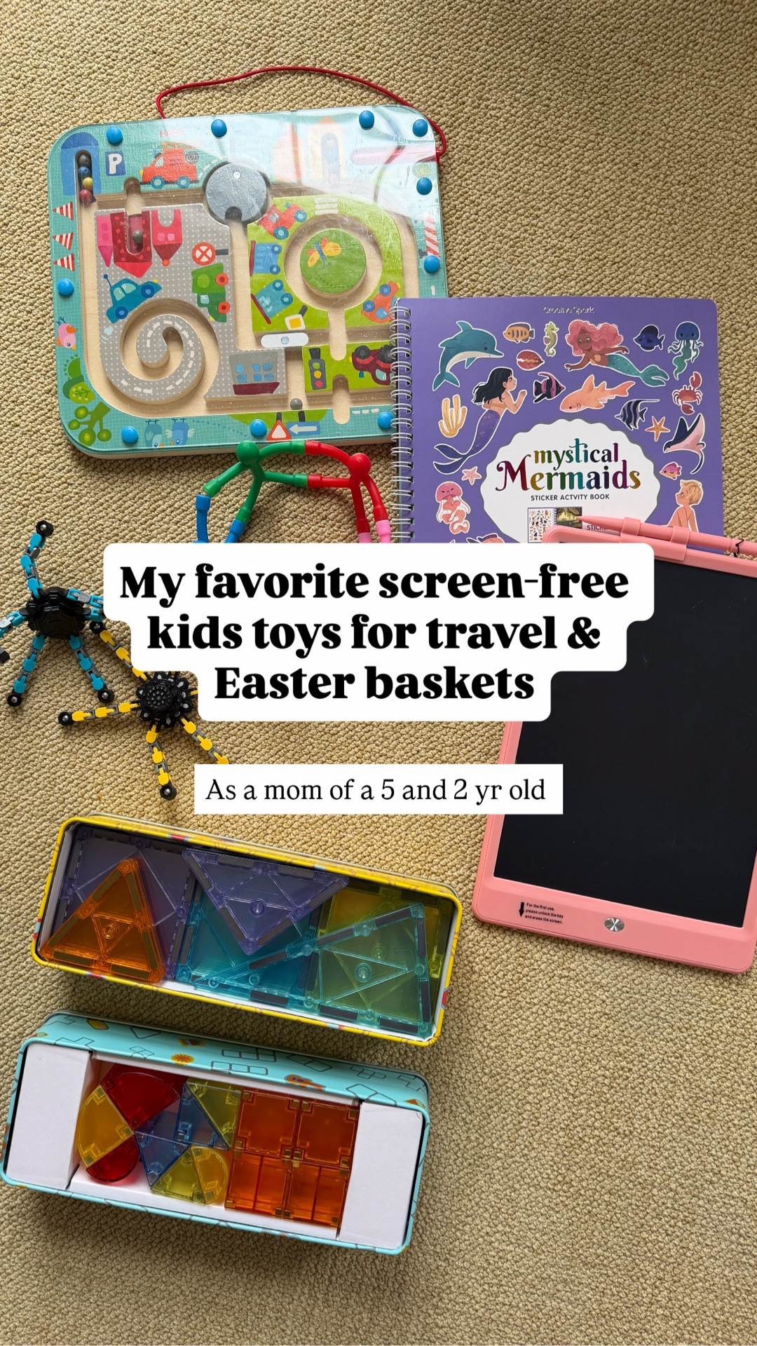 These are the best screen-free toys I always pack for travel - and they make the perfect Easter basket stuffers too. Everything is mess-free, easy to throw in a bag, and actually keeps my kids entertained on flights, in the car, or at restaurants. Save these now for spring break and Easter prep.



screen free toys
kids travel toys
travel toys for kids
airplane toys for kids
car toys for kids
toddler travel toys
preschool travel toys
Easter basket stuffers girls
Easter basket ideas kids
kids Easter gifts
non toy Easter basket ideas
spring break travel essentials
travel essentials kids
quiet toys for kids
mess free kids toys
Melissa and Doug toys
busy books kids
activity books kids
kids activities travel
kids gifts ideas
mom life essentials
family travel essentials


#LTKTravel #LTKmomlife #LTKKids