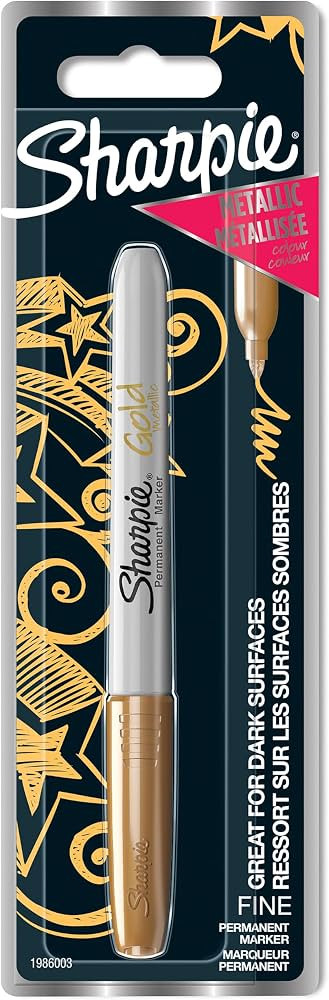Sharpie Metallic Permanent Markers | Fine Point for Bold Details | Gold | 1 Marker Pen | Amazon (US)