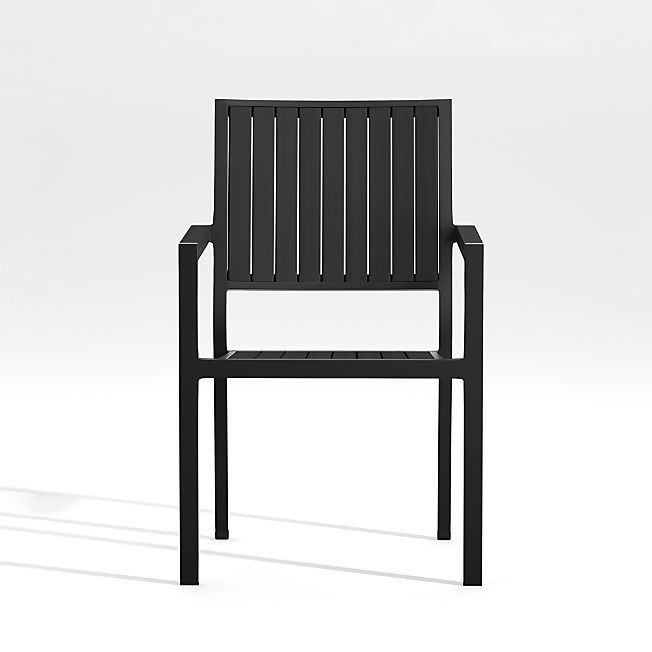 Alfresco Black Outdoor Dining Chair + Reviews | Crate & Barrel | Crate & Barrel