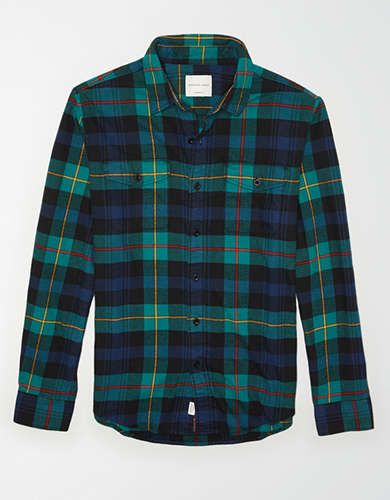 AE Seriously Soft Flannel Shirt | American Eagle Outfitters (US & CA)