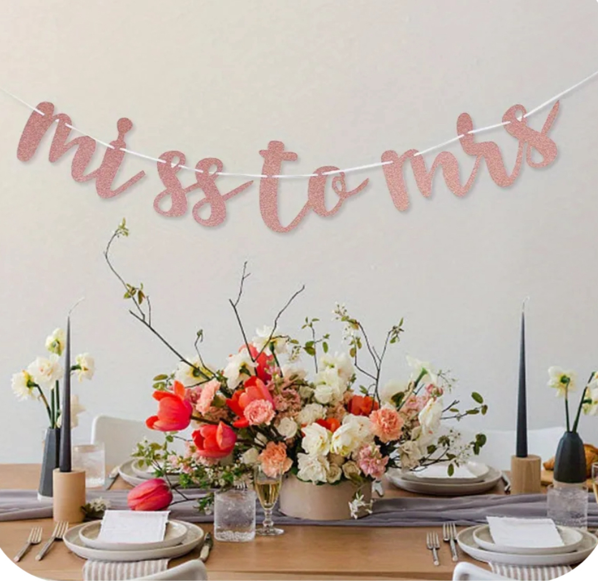 Miss to Mrs. Rosegold sign 

#LTKparties #LTKwedding #LTKfindsunder50