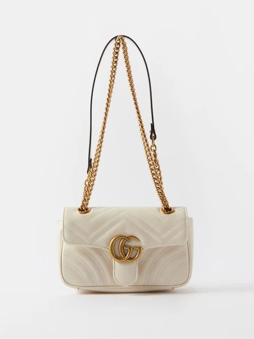 Gucci - GG Marmont Mini Quilted-leather Cross-body Bag - Womens - White | Matches (UK)