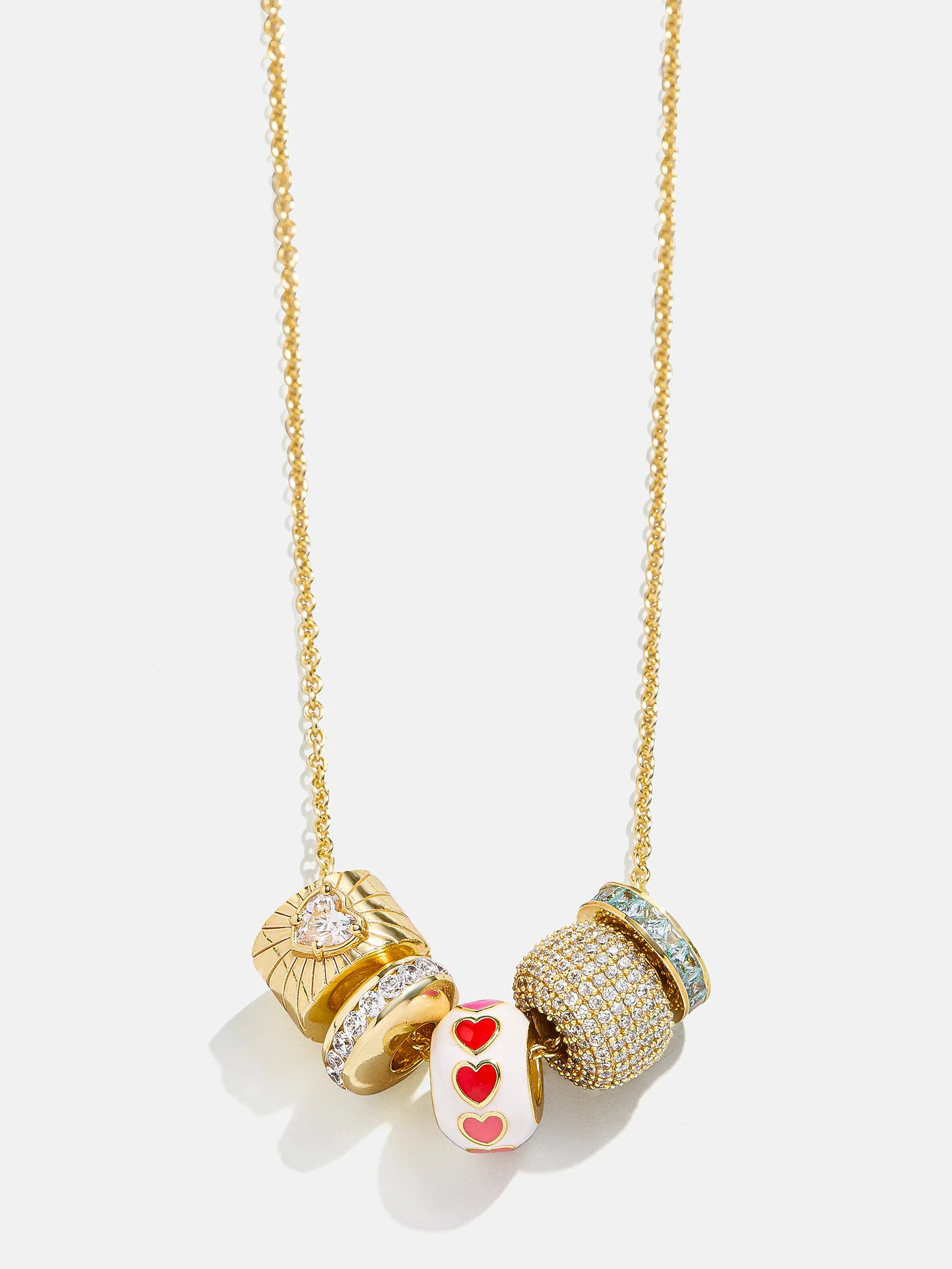 Custom Bead Charm Necklace - Gold | BaubleBar (US)