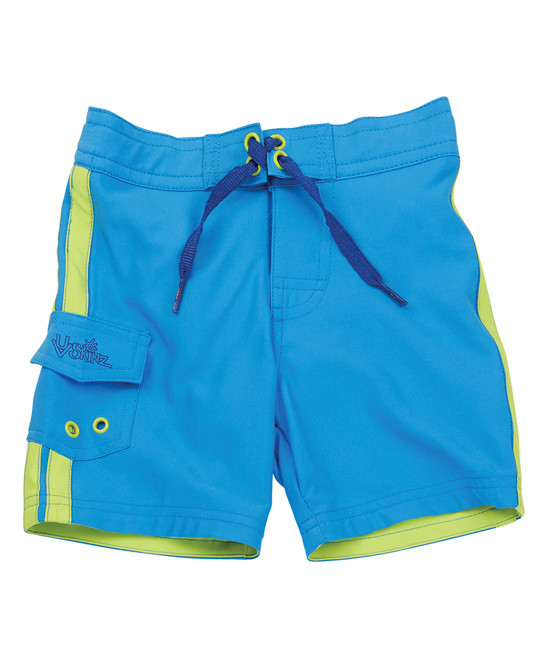 UV Skinz Boys' Board Shorts Royal - Royal Blue Racer Stripe Boardshorts - Infant | Zulily