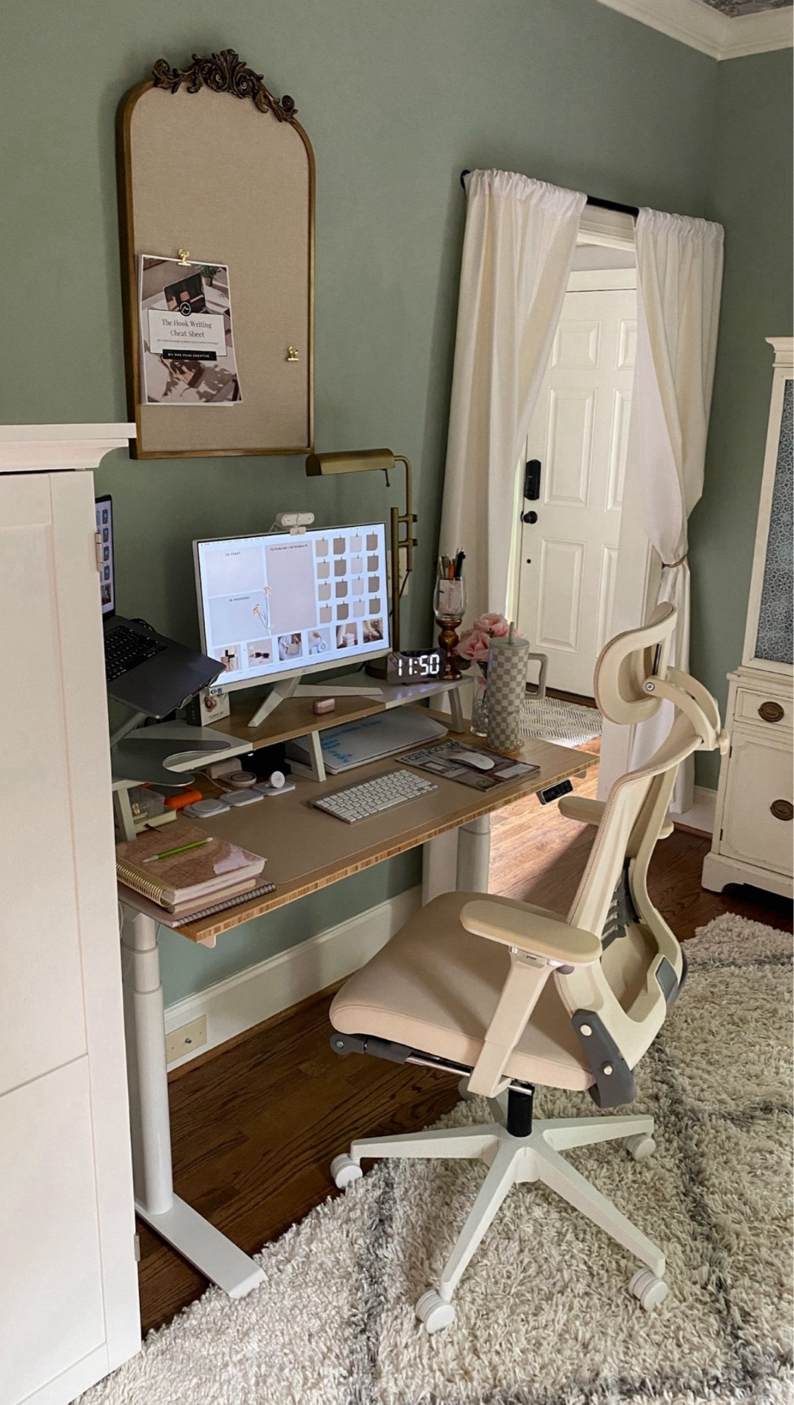 ✨My blogging home office
got a chic refresh...🌸

Step into my world of productivity and creativity! I’m loving this new brass pharmacy table lamp. It’s the perfect mix of functional and chic! 

Join me as I transform my space into the ultimate feminine home office oasis, where organization meets comfort and style.

#HomeOfficeGoals #FeminineWorkspace
#CreativeCorner #Amazonfinds
#feminineoffice #workfromhome #workspace

#LTKHome #LTKSummerSales