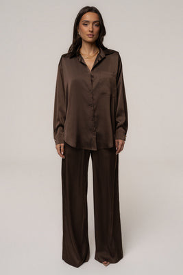 Chocolate Sunny Day Drawstring Pants | JLUXLABEL US