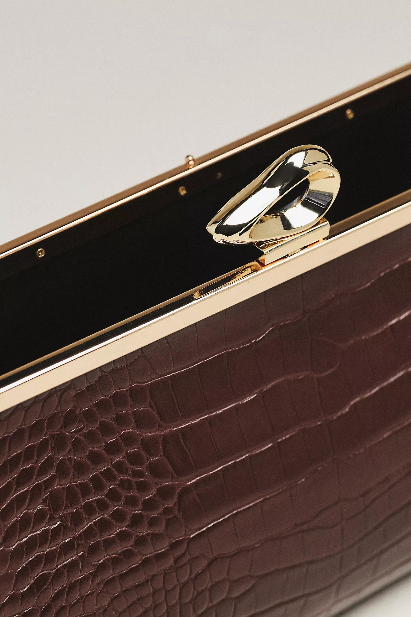 Claire Vegan-Leather Turnlock Clutch | Anthropologie (US)