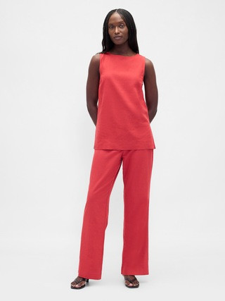 Low Rise Linen-Blend Flare Pants | Gap (US)