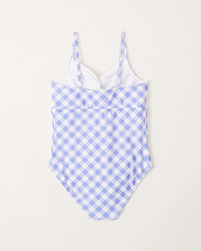 girls pattern twist-front cutout one-piece swimsuit | girls new arrivals | Abercrombie.com | Abercrombie & Fitch (US)