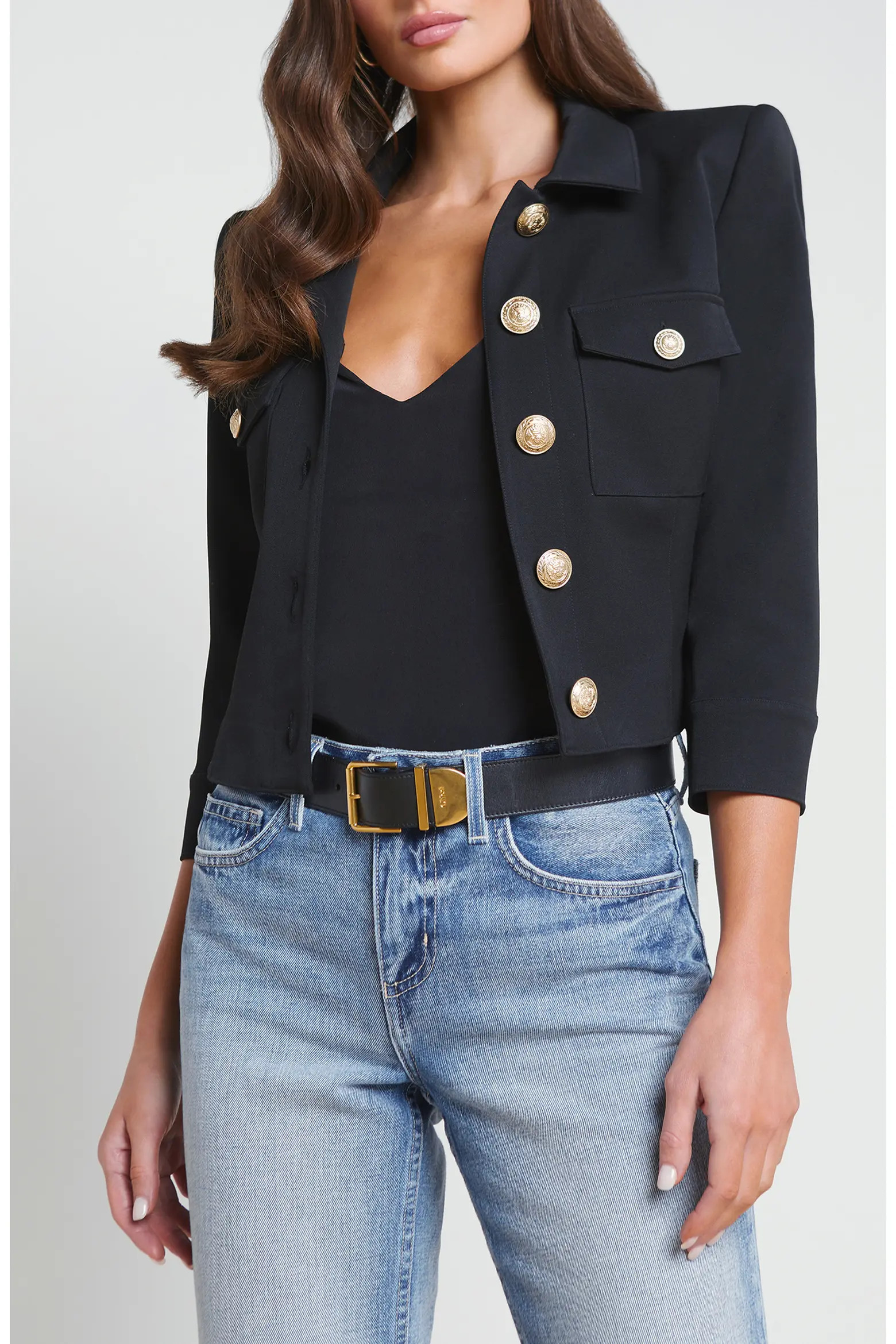 L'AGENCE Kumi Fitted Crop Jacket (Women) | Nordstrom | Nordstrom