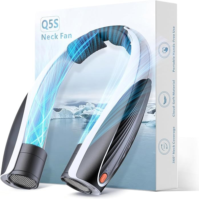Portable Neck Fan, Max 20H, Rechargeable Personal Fan with 6000mAh Battery, 360\u00b0 Cooling, 6 ... | Amazon (US)