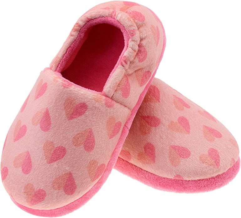 Amazon.com | LA PLAGE Girls Slippers Cozy Warm House Slippers for Girls Indoor/Outdoor Cute Pink ... | Amazon (US)