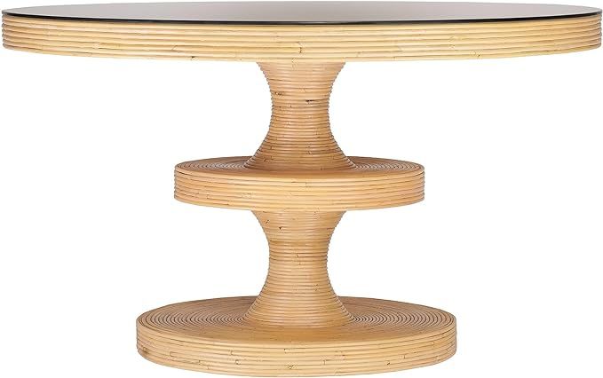 Tov Furniture Apollonia Natural Rattan Round Dining Table | Amazon (US)