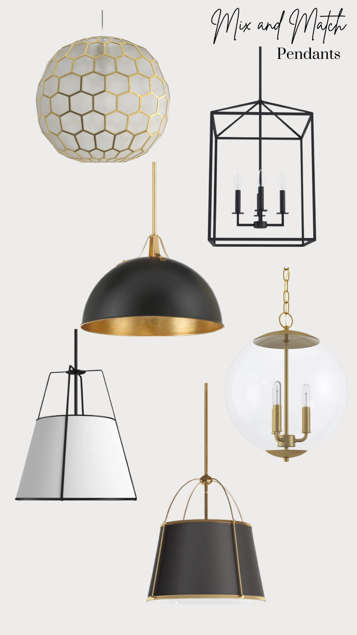 Joss & Main mix and match pendants 

#LTKhome