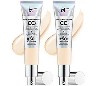 IT Cosmetics Full Coverage SPF50 CC Cream Duo | QVC