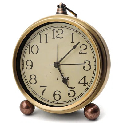 Vintage Analog Clock,5.2 Inch Super Silent Clock,Battery Operated Alarm Clock For Bedrooms Desk Travel And Room Decor | Wayfair North America