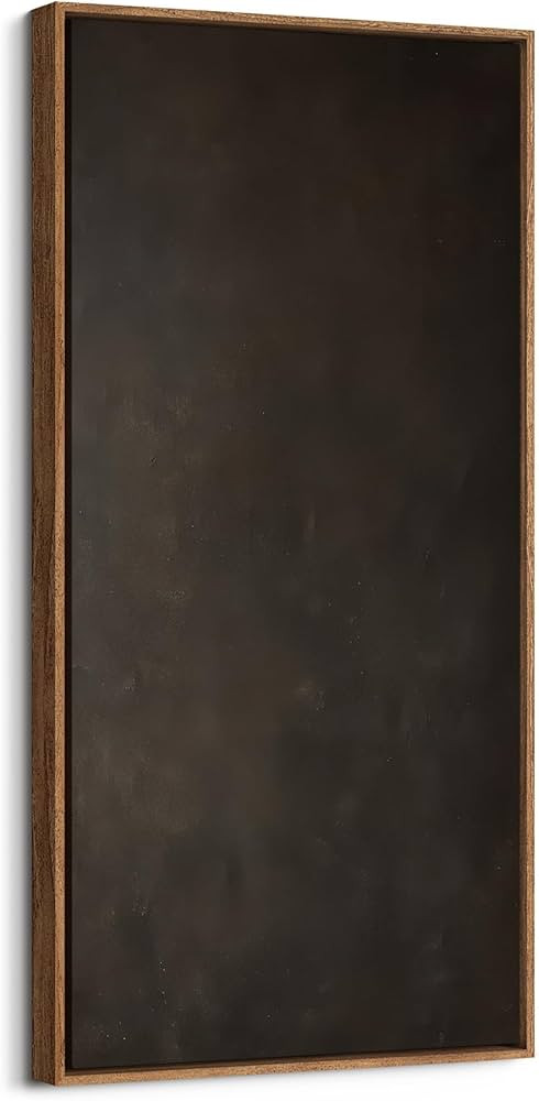 wall26 Extra Large Framed Wall Art Canvas Print - Dark Brown Minimalist Abstract Wall Decor - Con... | Amazon (US)