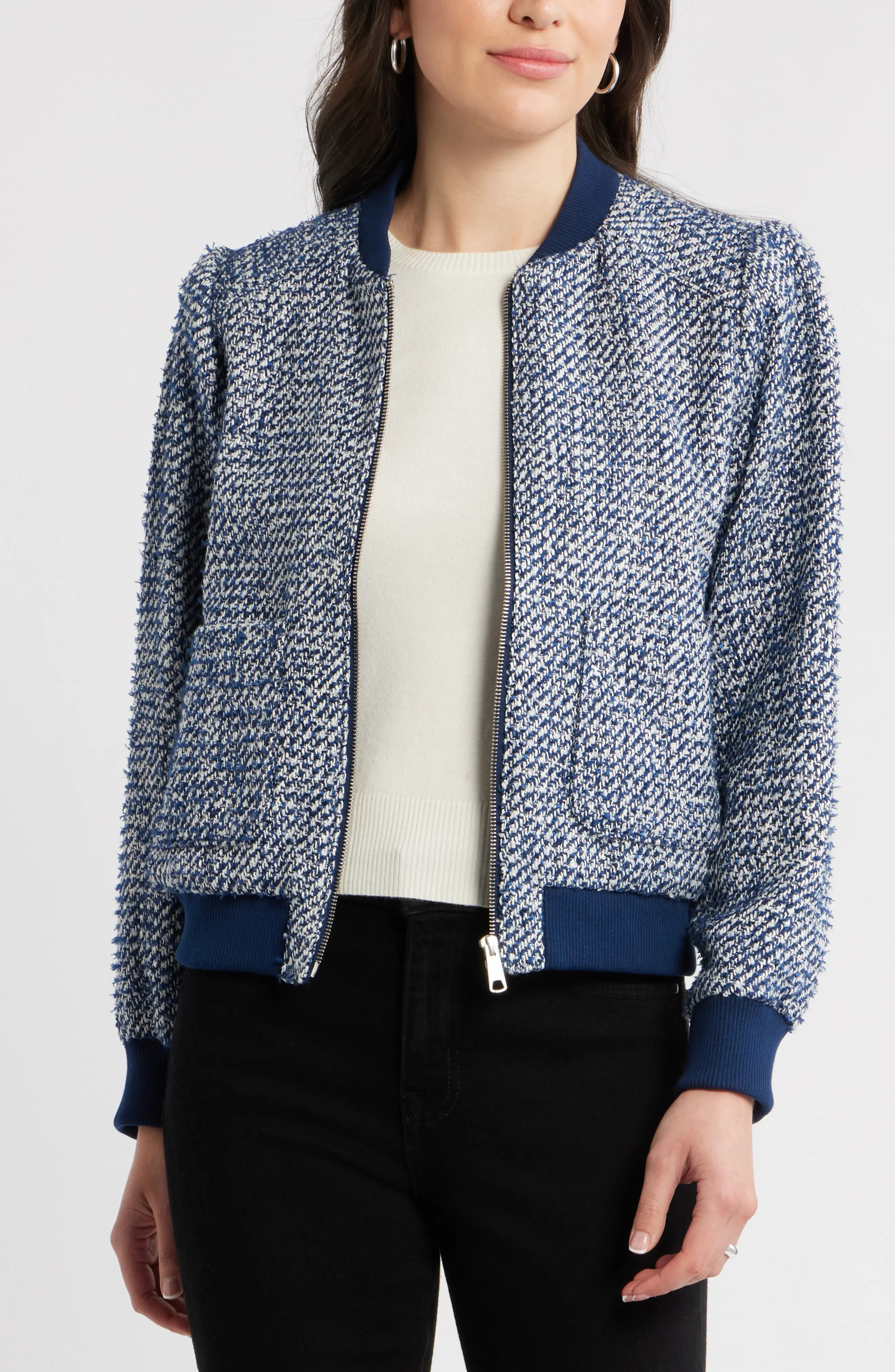 Tweed Bomber Jacket (Women) | Nordstrom | Nordstrom
