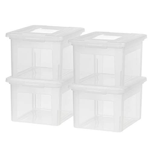 IRIS USA Letter & Legal Size Plastic Storage Bin Tote Organizing File Box with Durable and Secure La | Amazon (US)