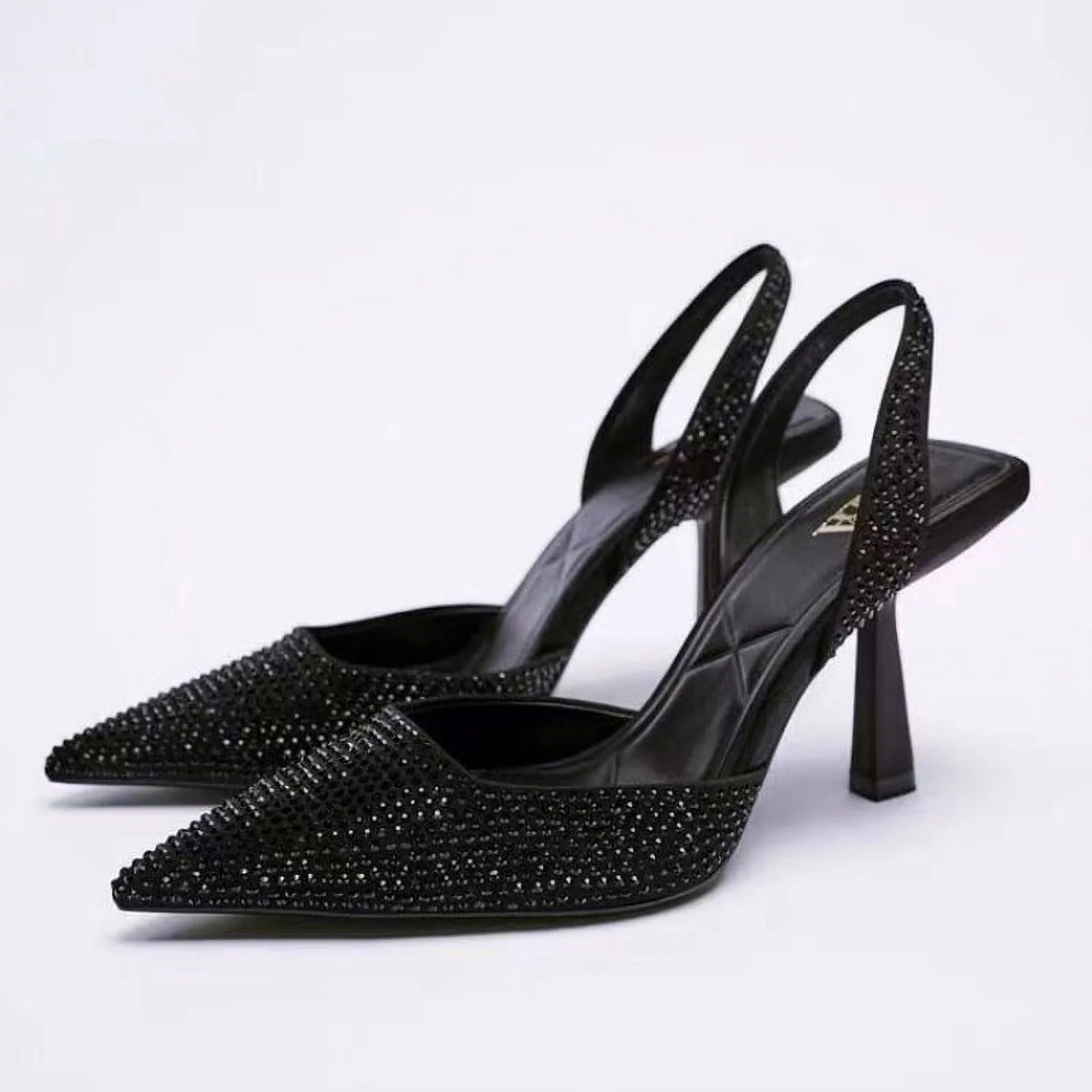 Women Fashion Pointed Toe Glitter Rhinestone High Heel Wedding Pump Sexy Slip On Stiletto Party S... | Walmart (US)