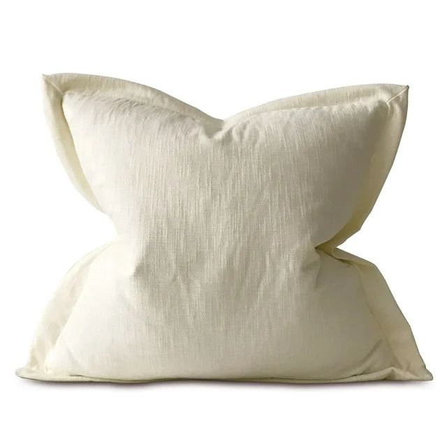 Ivory Solid Linen Euro Sham 27x27 - Walmart.com | Walmart (US)