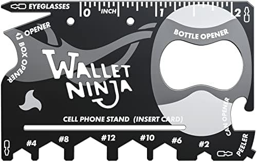 Wallet Ninja Multitool Card – 18 in 1 Credit Card Multi-Tool (Bottle Opener, Can Opener, Screwd... | Amazon (US)