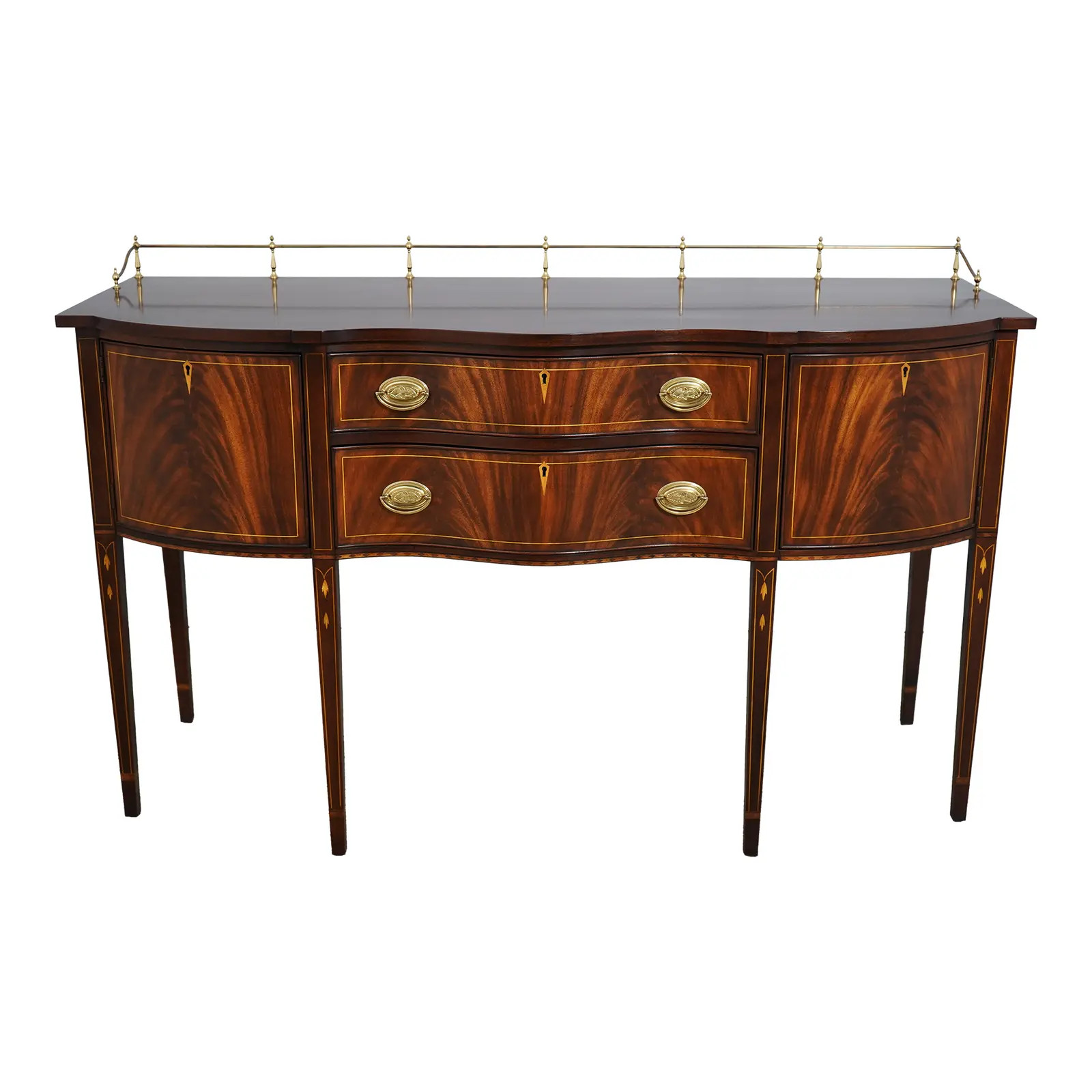 Henkel Harris Federal Style Mahogany Sideboard & Gallery | Chairish
