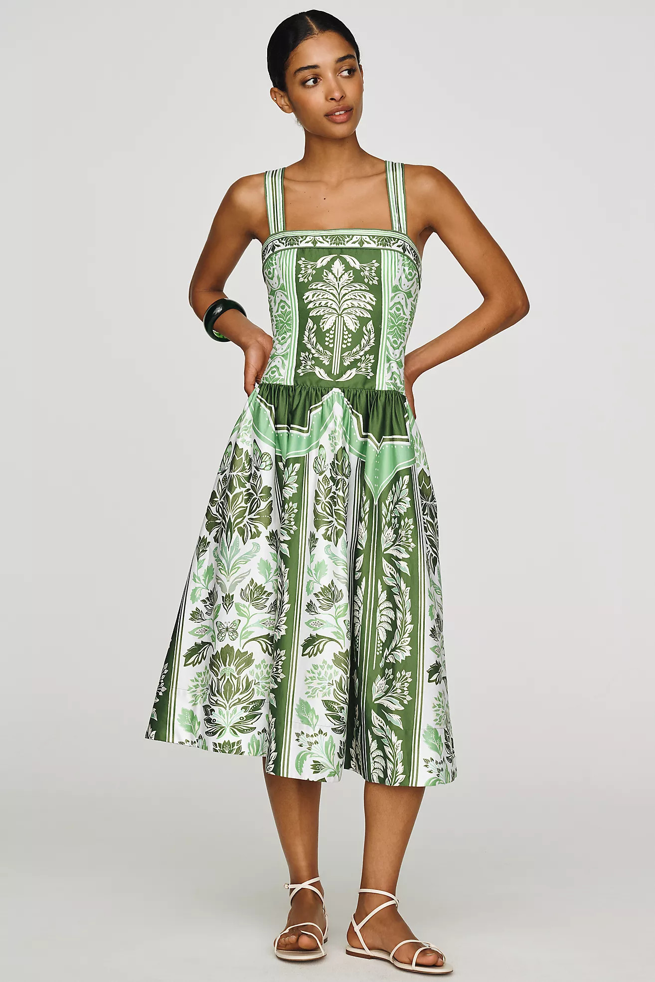 Anthropologie x Farm Rio Cotton A-Line Midi Dress | Anthropologie (US)
