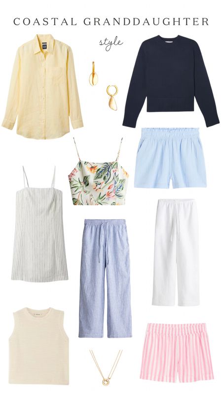 Coastal grandmother style, coastal granddaughter style, linen pants and shorts, linen dresses, cotton sweater, cotton shorts, H&M linen, GAP linen, everlane, summer outfits, trending outfits, trending styles

#LTKSeasonal #LTKStyleTip