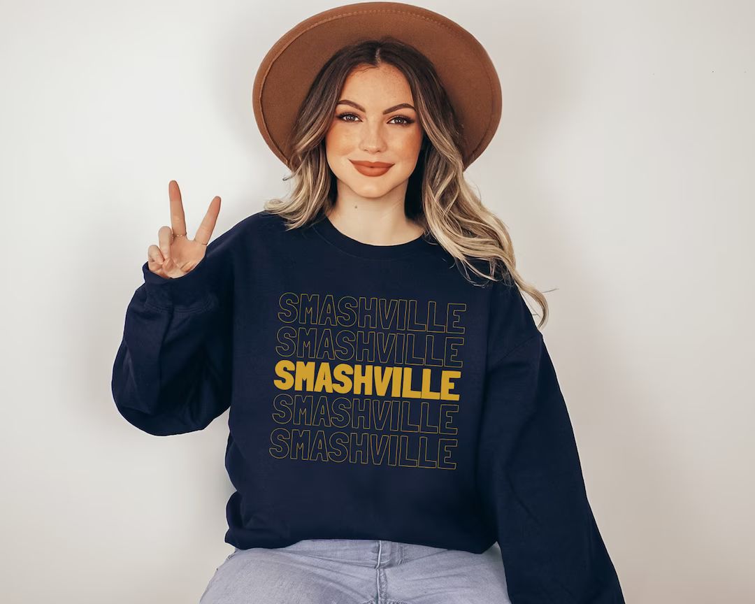 Smashville Sweatshirt Nashville Predators Crewneck Tennessee - Etsy | Etsy (US)