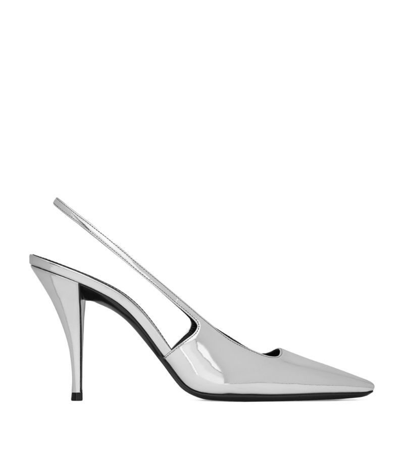 Saint Laurent Leather Blade Slingback Pumps 90 | Harrods
