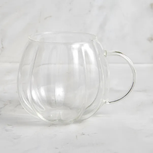 Pumpkin Glass Mug | Dunelm
