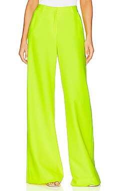 Pilar Wide Leg Pant in Chartreuse | Revolve Clothing (Global)