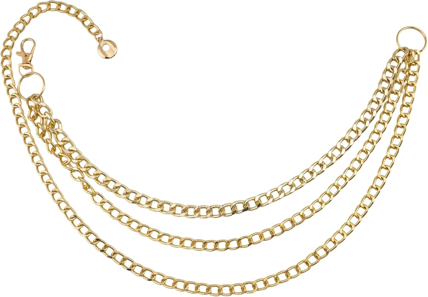 isiyu Gold Chain Belt for Women Adjustable Waist Chain Belly Belt for Dress | Amazon (US)