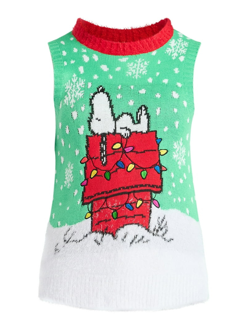 Peanuts Women's Embellished Crewneck Sweater Vest, Sizes XXS-XXL | Walmart (US)