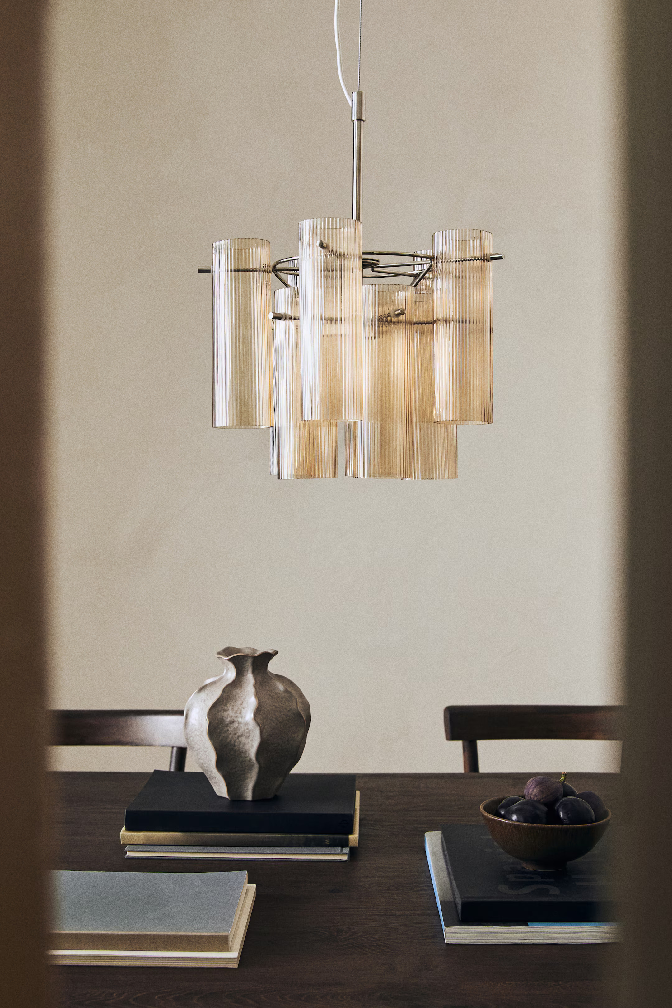 Chandelier-Style Pendant Lamp - Silver-colored/beige - Home All | H&M US | H&M (US + CA)