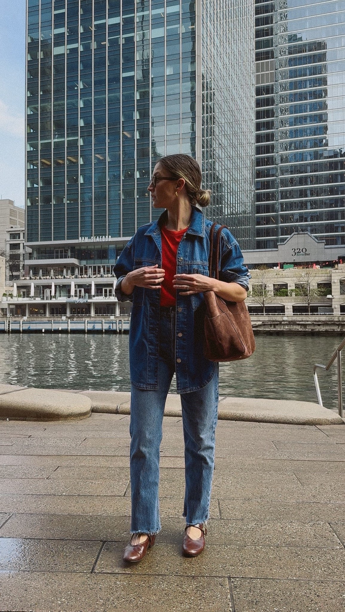 Look of the Day // 4.14

Sèzane tee, S, I sized up for a looser fit. Gap denim shirt jacket, XS, TTS for an oversized fit. Agolde denim, TTS. Bared footwear flats, TTS. Quince bag and sunglasses. Similar necklace linked. Croissant Hoops from Sela designs  

#LTKOver40 #LTKPetite #LTKSeasonal