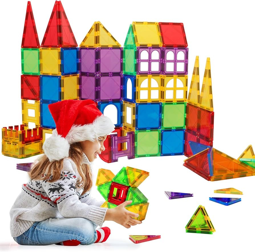 Magnetic Blocks - Magnetic Toys for Toddlers Kids Magnetic Building Blocks Preschool Magnet Set M... | Amazon (US)