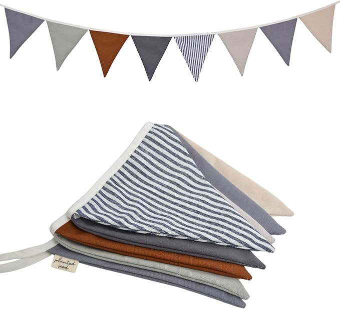 Pennant Banner & Nursery Bunting, Multicolor Baby Garland, Hanging Flag Banner for Nursery Decor,... | Amazon (US)