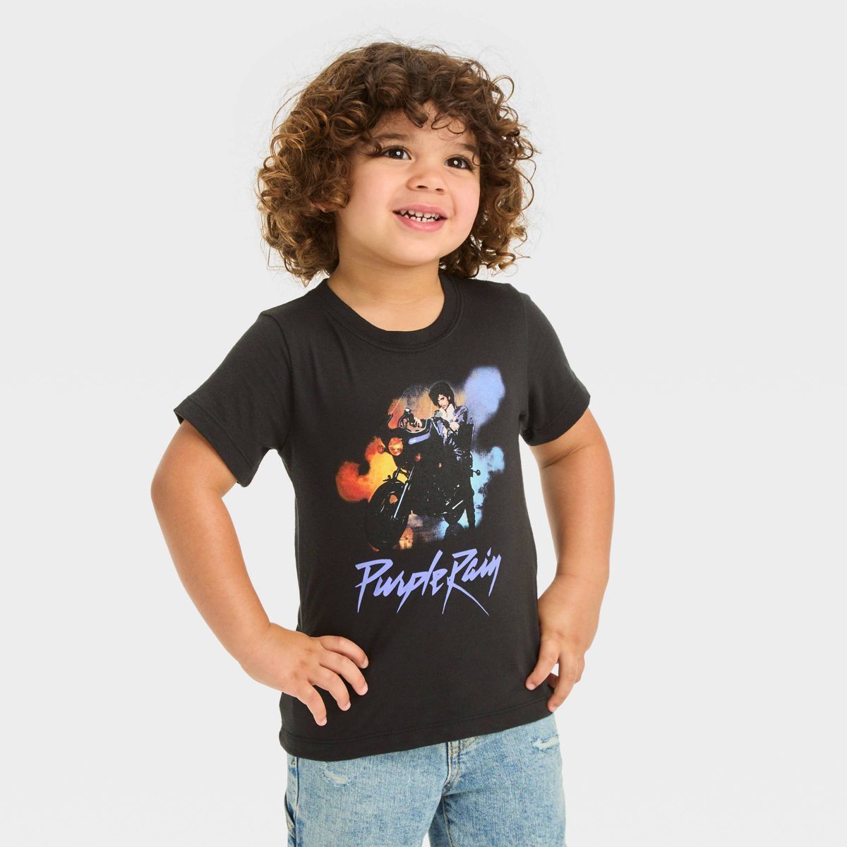 Toddler Boys' Merch Traffic Prince Short Sleeve T-Shirt - Black | Target