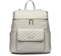 Monaco Large Diaper Bag Backpack by Luli Bebe - Designer Modern Vegan Leather Stylish Baby Backpack  | Amazon (US)