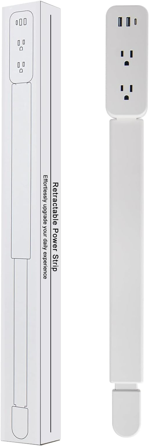 Outlet Extender Stick - Features USB-A, USB-C and 2 AC Outlets, Extends 22"-34", Rotates 180° Ac... | Amazon (US)