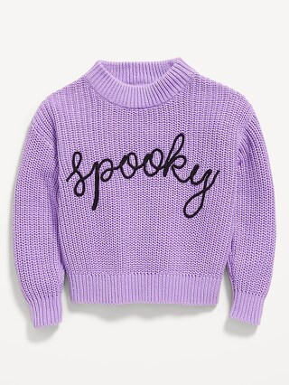 Long-Sleeve Embroidered Sweater for Toddler Girls | Old Navy (US)