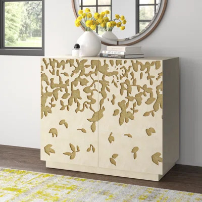 Rowles 35" Wide 2-Door Hand-Painted Accent Cabinet | Wayfair North America