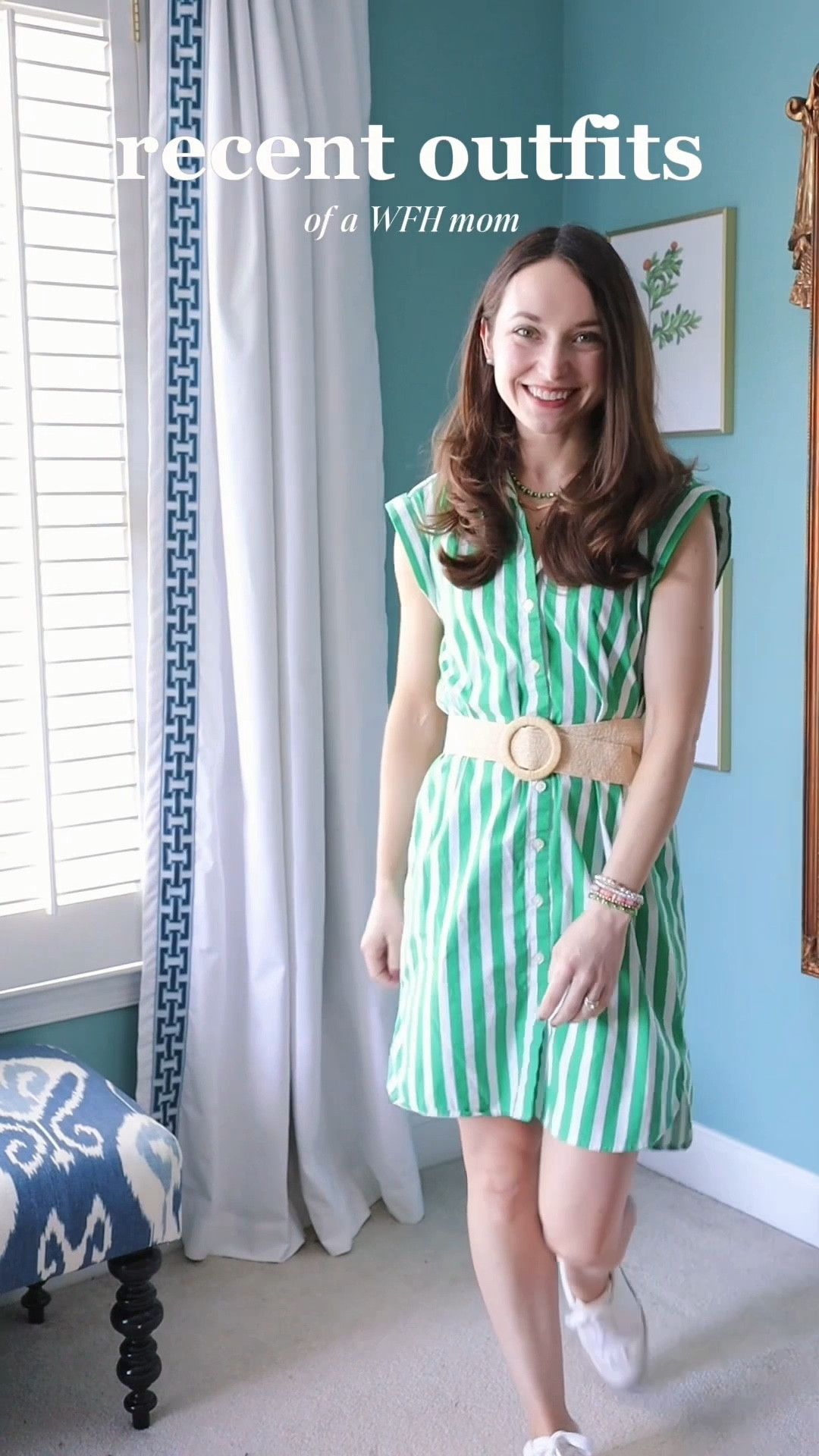 Some recent spring outfits as a WFH toddler mom 