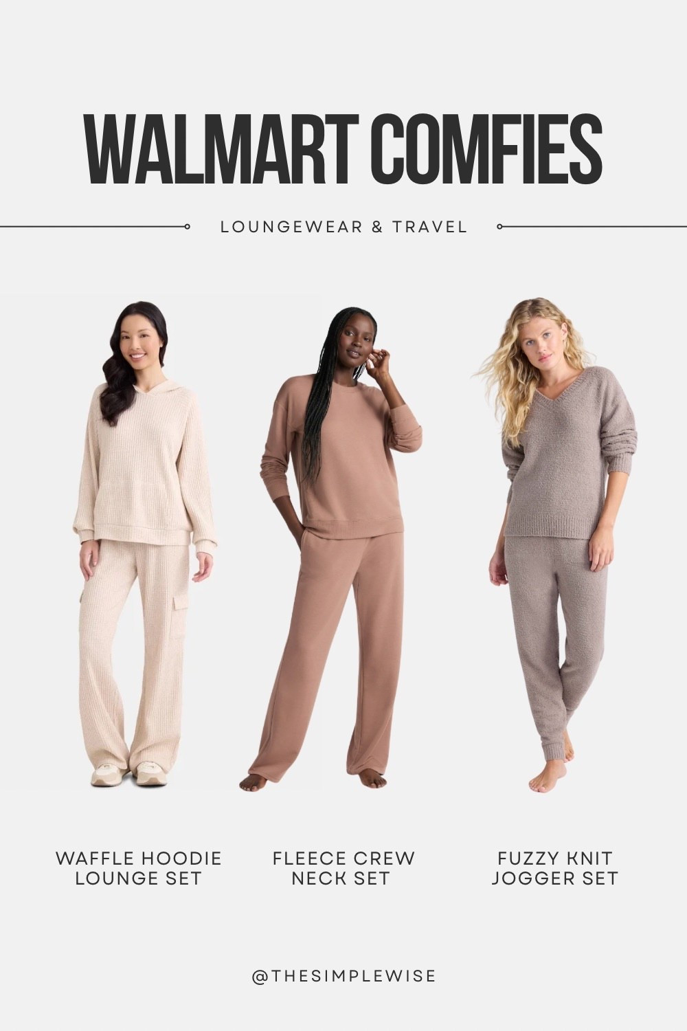 Cozy finds from Walmart that actually look and feel luxe. 🤍

These loungewear sets are perfect for travel days, work from home mornings, or staying comfy around the house.

waffle hoodie set, fleece crew set, and fuzzy knit jogger set.

#WalmartFinds #WalmartFashion #LTKFall #LTKCozy #LoungewearSet #TravelOutfit #ComfyStyle #AffordableLuxe #TheSimpleWise #FallOutfits #WinterLoungewear #WalmartOutfitIdeas #TravelStyle #NeutralOutfits


#LTKSeasonal #LTKTravel #LTKFindsUnder50