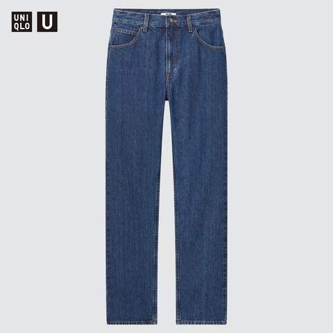 Women Uniqlo U High Rise Regular Fit Straight Leg Jeans | UNIQLO (UK)