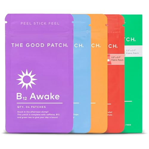 The Good Patch All The Plant Patches Mixed Bundle. Perfect for Life's Untimely, Yet Common Ailments. 5 Varieties: B12 Awake, Dream, Rescue, Cycle, Relief (20 Total Patches) | Amazon (US)