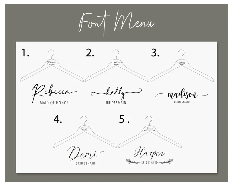 Bridesmaid Hangers Custom Name Engraved Acrylic Hanger Personalized Bride Hanger Wedding Hangers ... | Etsy (US)