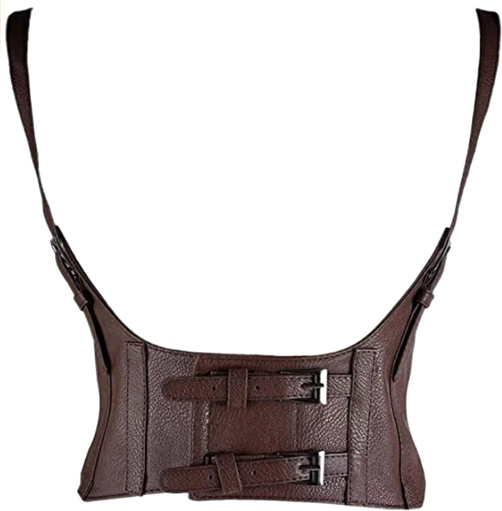 Women Gothic Steampunk Harness Belt Vintage PU Leather Corset Waist Belt Rave Halloween Dresses P... | Amazon (US)